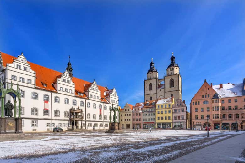 La Plaza del Mercado en Wittenberg